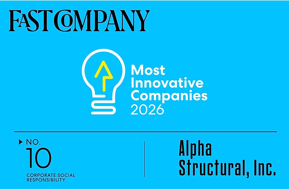 Alpha Structural, Inc. Fast Company award recognition 2026.