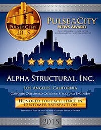 Certificate of recognition for Alpha Structural, Inc.