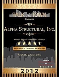 Certificate of recognition for Alpha Structural, Inc.
